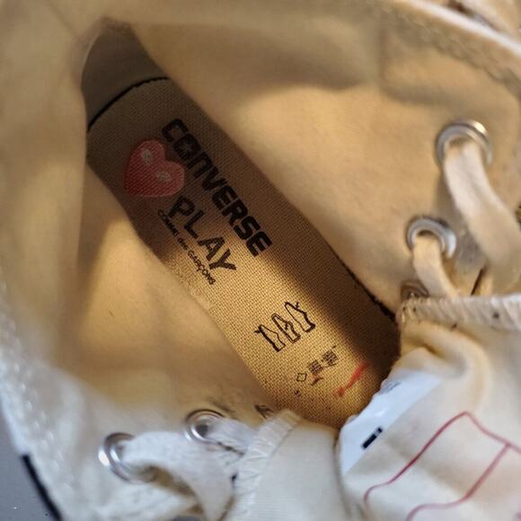 Comme Des Garcons PLAY x Converse Unisex Chuck Taylor High Top Sneakers Polka Do - Picture 11 of 12